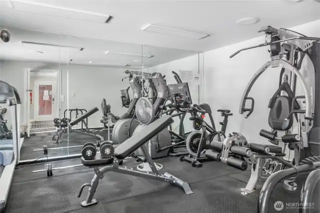 Exercise room, too!