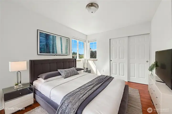 Upstairs 2nd Bedroom (virtually staged)