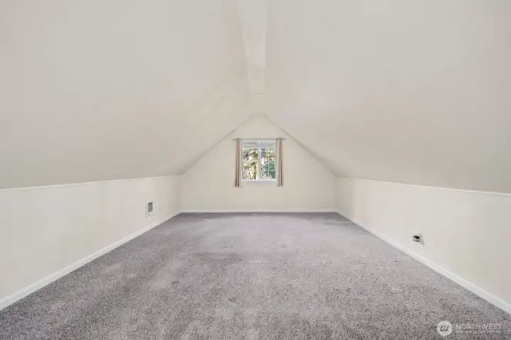 Finished extra room above garage.