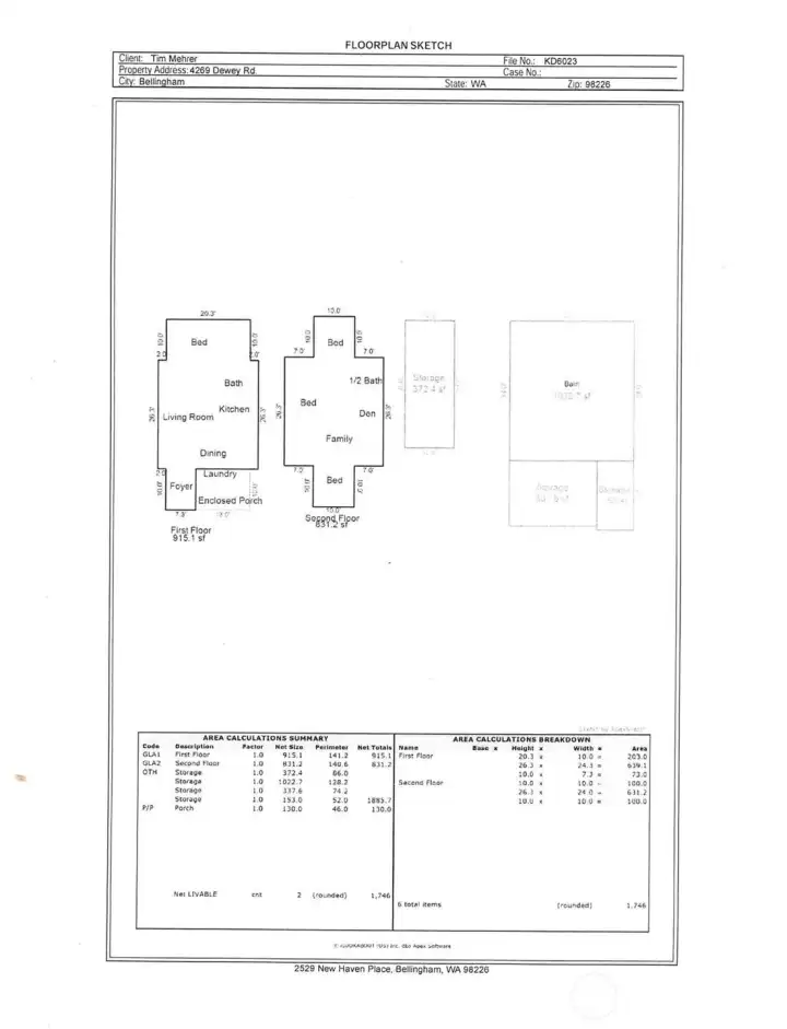 Floor plan and measurements form a recent appraisal. This property is substantially lower than the appraised value.