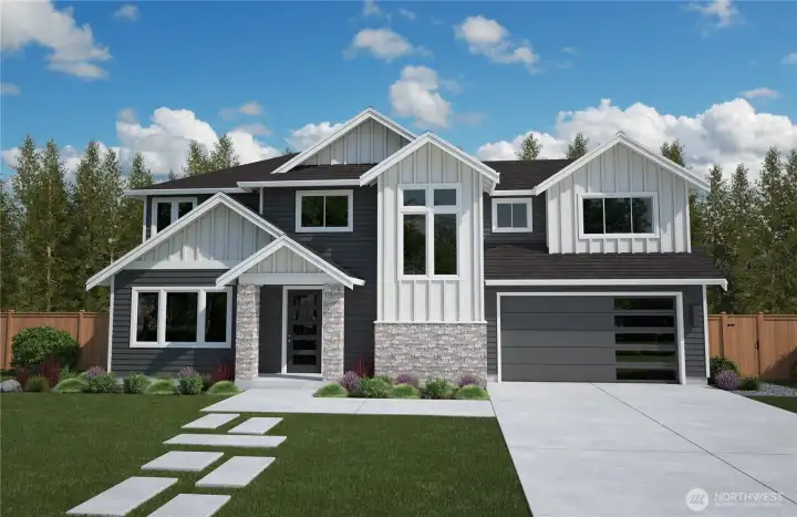 The TIDEVIEW at 2,582 sq ft plan is offered on just two homesites in Burnham Heights. A grand entry welcomes you home, with a private office just off the foyer—ideal for today’s work-from-home lifestyle. The main level