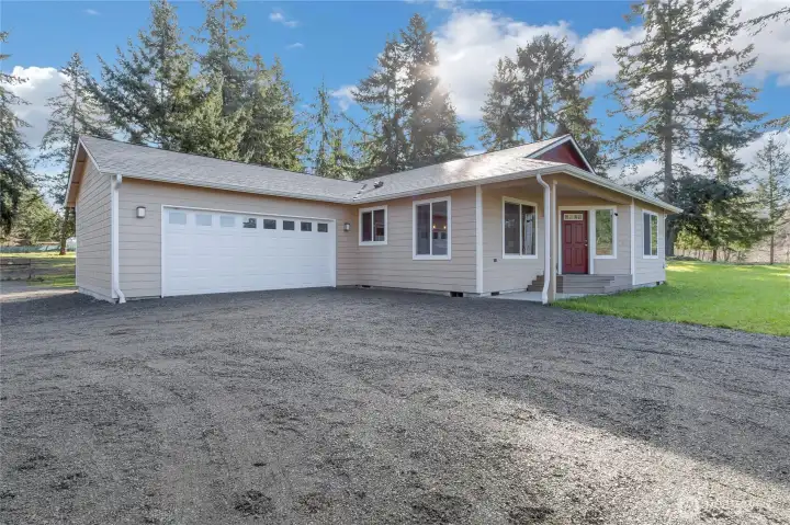 Welcome home! Like new rambler built in 2020 on 5+ acres.  Freshly graveled driveway