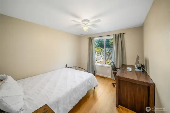 This flex/bonus room off the family room makes a wonderful guest suite, as it is located by itself on the other end of the home from the other bedrooms. It also makes a great, private office