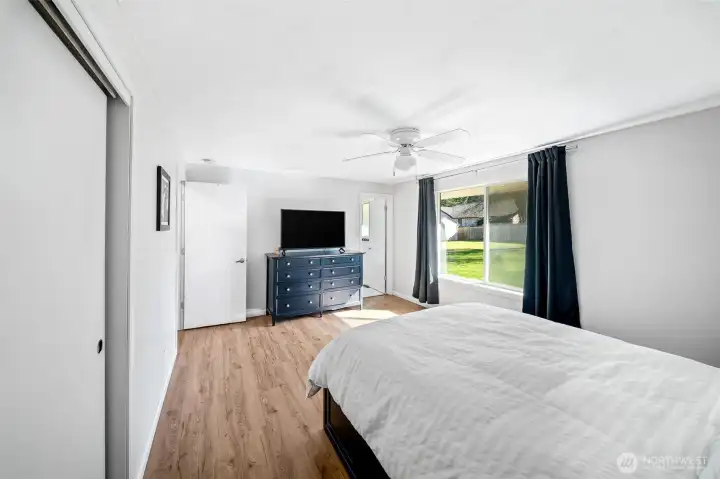 Dual closets offer space for all of your clothing and accessories