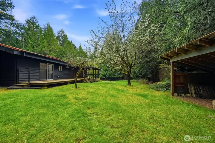 Multiple outdoor structures offer endless possibilities for property use.