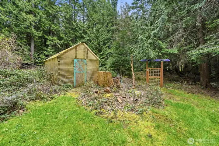 Greenhouse structure ready for the hobby gardener to bring to life.