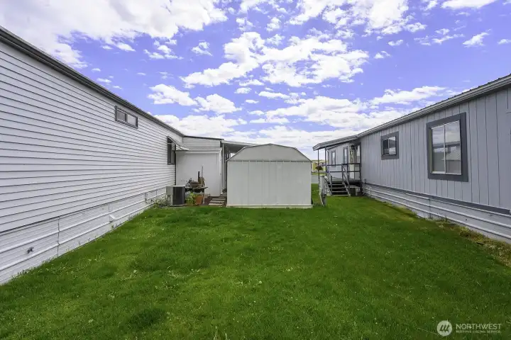 Two storage units for yard equipment and anything else you might need. Two storage units for yard equipment and anything else you might need.