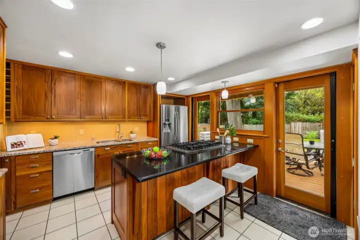 Plenty of counterspace in this beautiful kitchen