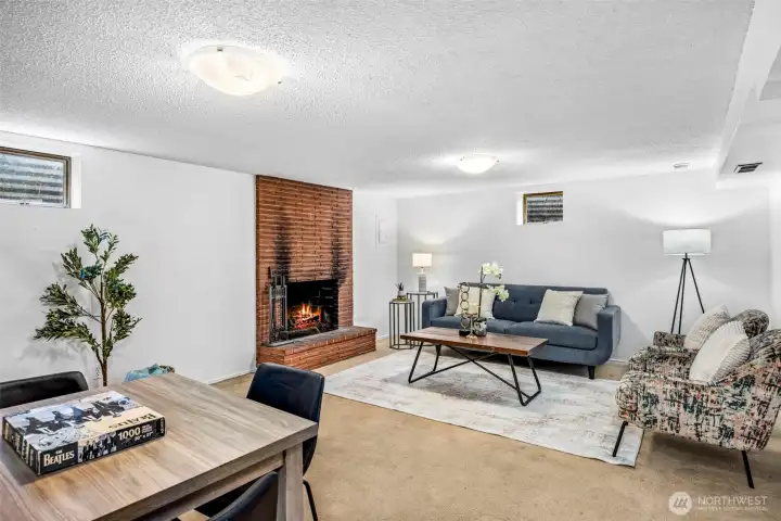 Another view of Rec room in basement