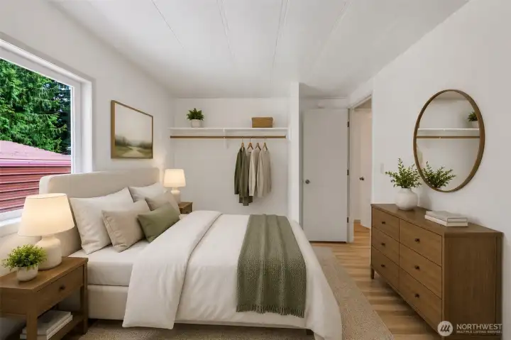 Bedroom 2- AI enhanced with furniture