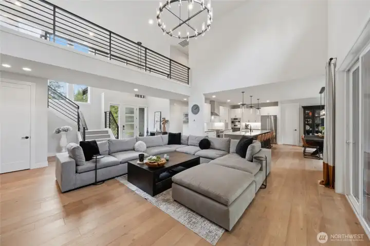 Main floor open concept living and entertaining space