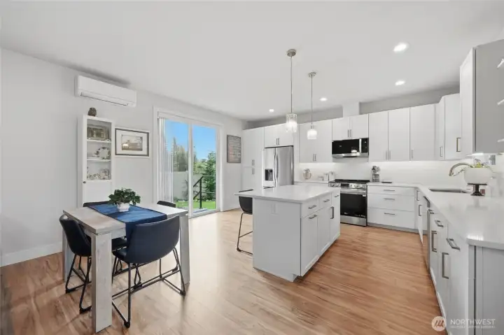 Kitchen has an abundance of storage