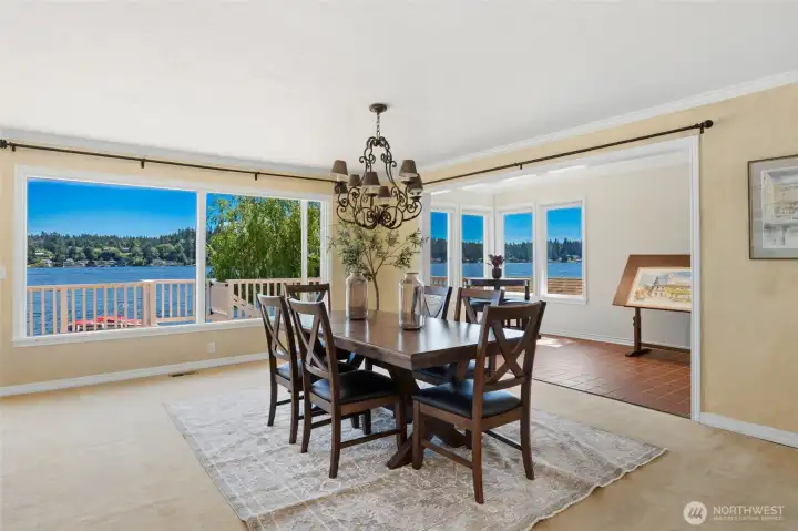 Dining room opens to bonus area which could easily be used for art room and or office, or whatever your imagination desires.