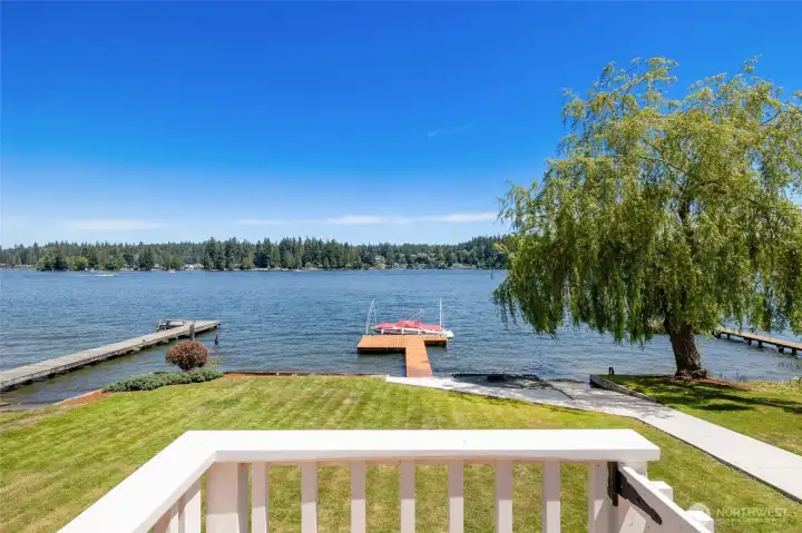View from deck off of living and dining room.