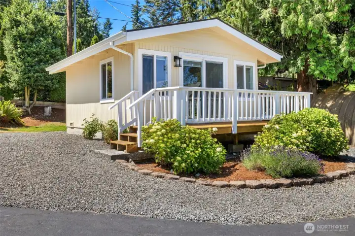 Approximate 320 square foot ADU/guest cottage with private entry.