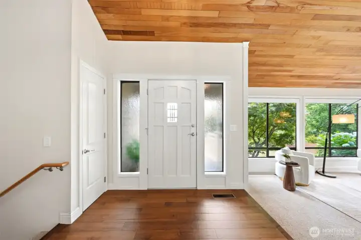 Central entry connecting all living spaces.