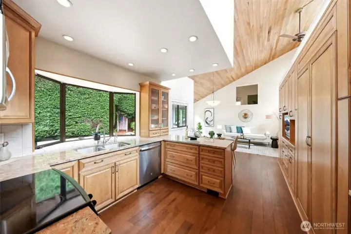 Kitchen with custom cabinetry and abundant storage