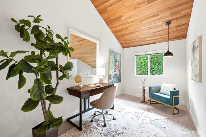 Upper-level den offering a quiet retreat off the primary suite