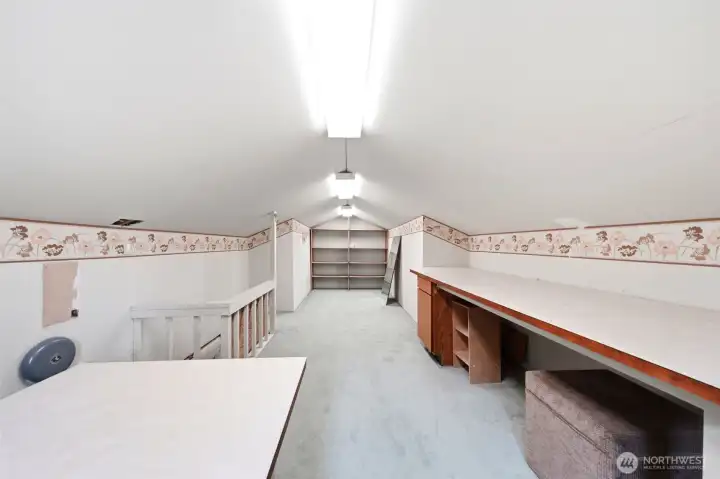 Finished attic loft