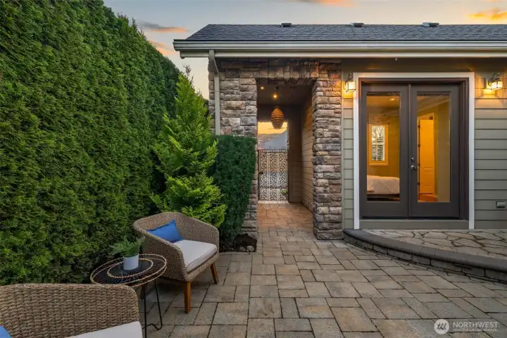 Gated entry leads you to the private courtyard patio Gated entry leads you to the private courtyard patio
