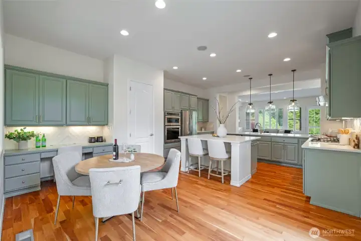 Gorgeous open kitchen with painted cabinets, new appliances & quartz countertops Gorgeous open kitchen with painted cabinets, new appliances & quartz countertops