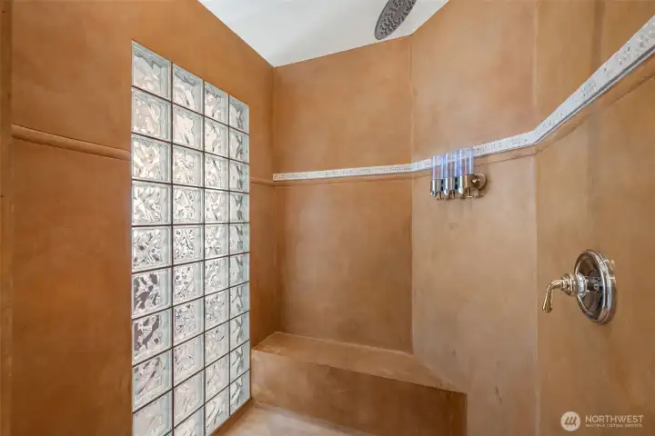 Large walk-in shower Large walk-in shower