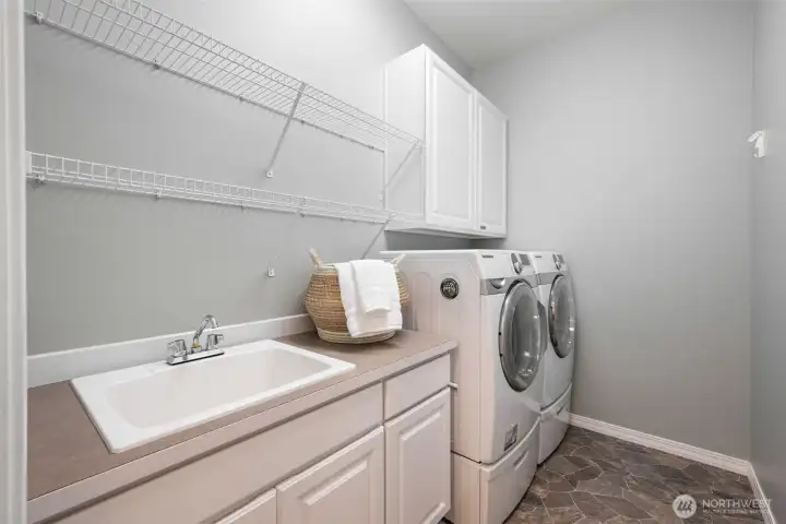 Large laundry room with newer washer & dryer Large laundry room with newer washer & dryer