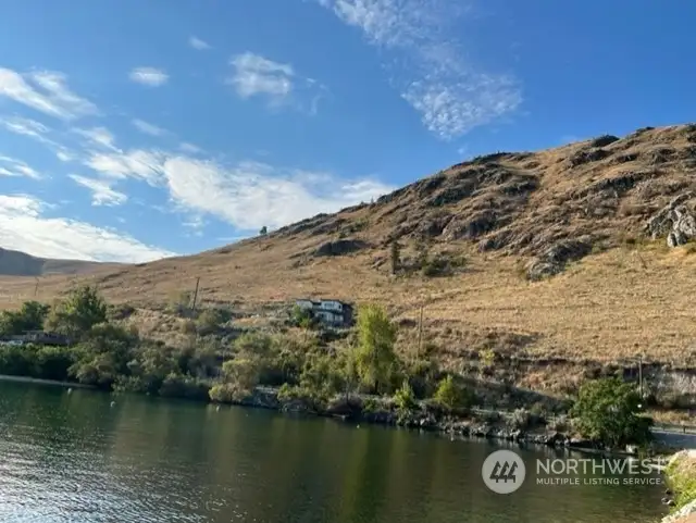 Looking at the property from the lake