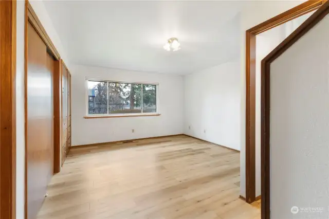 Primary bedroom with lots of storage and en-suite bath.