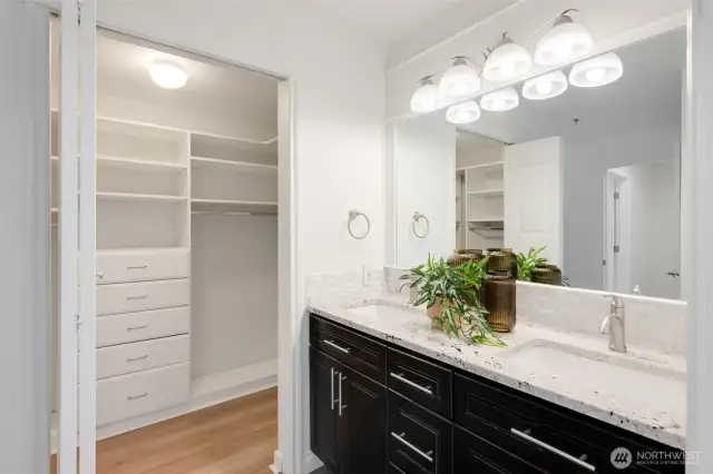 Walk in closet off the Primary Bathroom
