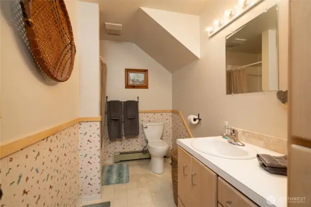 3/4 bath on lower level.