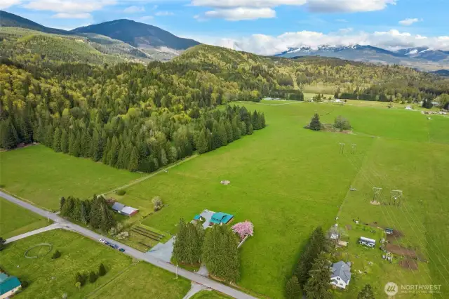 Amazing view looking east towards pasture and Sauk Mountain. A true slice of heaven here on this peaceful property that is a perfect homestead lifestyle. Great high producing well with 60gpm, 80ft deep, 37 static.