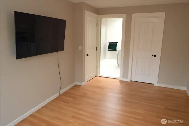 Upstairs master/primary bedroom - virtually staged