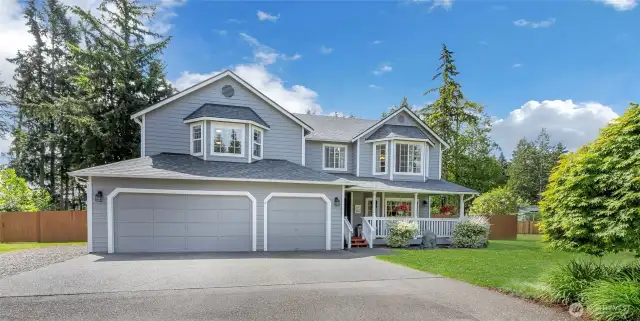 Beautiful two-story home, built in 1994, offering 3,075 sq ft of living space with 4 bedrooms plus a bonus room and a 3-car garage. Nestled on a large shy half-acre lot in a quiet cul-de-sac, the fully fenced yard features mature landscaping, exceptional privacy, and ample space for additional parking, including RV parking. A rare find with so much to offer!