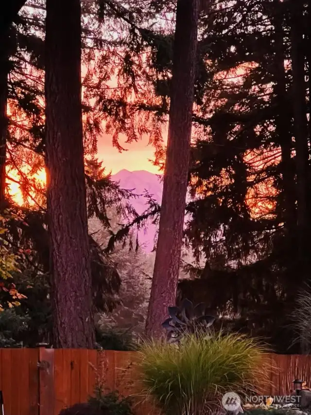 Wake to sunrise and unwind to sunset over amazing partial mountain views!