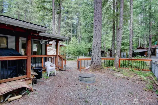 Mature trees surrounding property