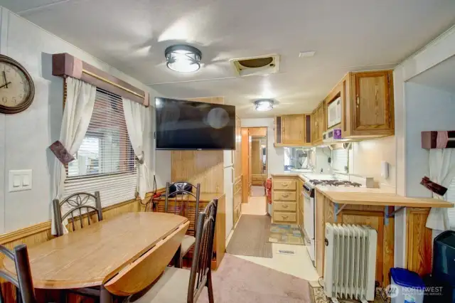 Dining area and kitchen