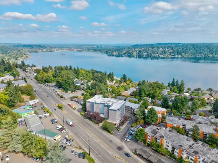 This is the Water View from Your Condo - Close Proximity to Lake Forest Park Shopping and Light Rail