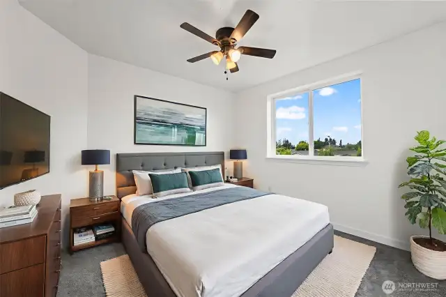 Virtually Staged Second Bedroom