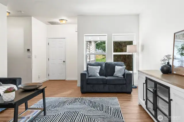 Living, Front and Garage Entry