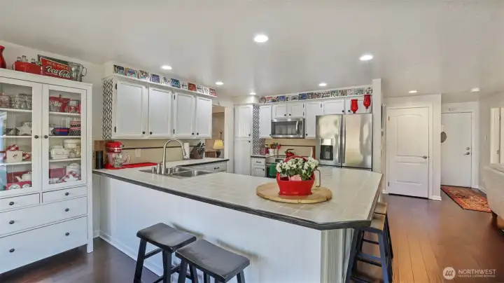 Open space perfect for added storage just off the kitchen- ideal for pantry items or small appliances