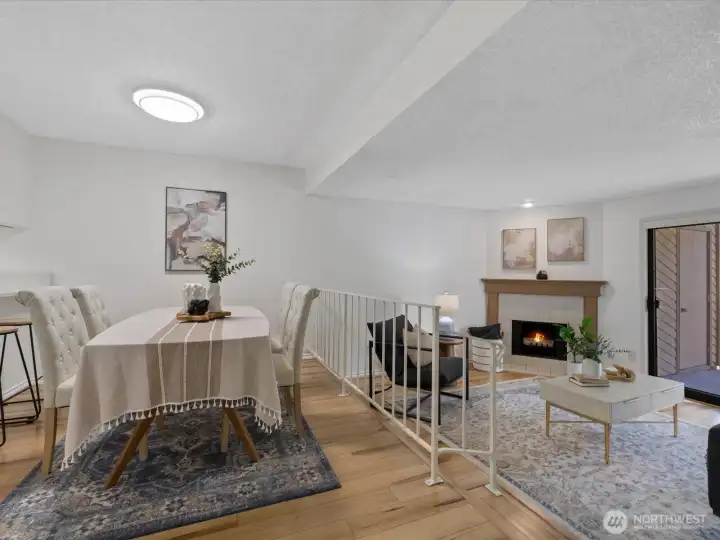 The open floor plan is perfect for entertaining. You'll love the holiday sized dining room.