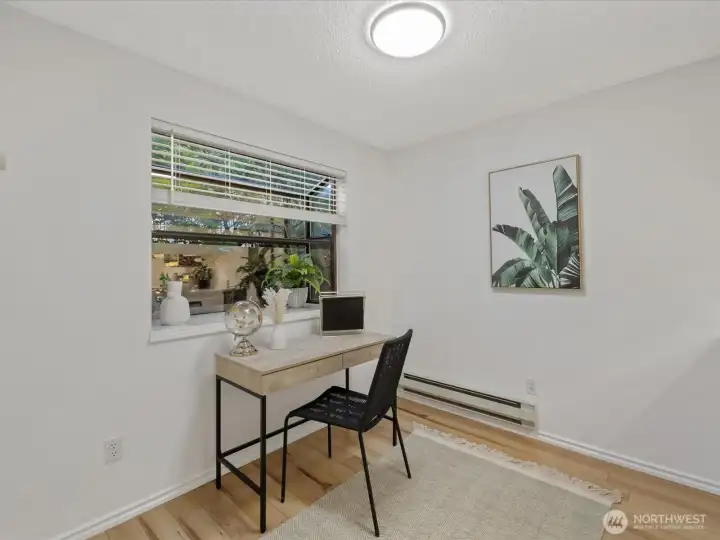 Great office or den with garden window.