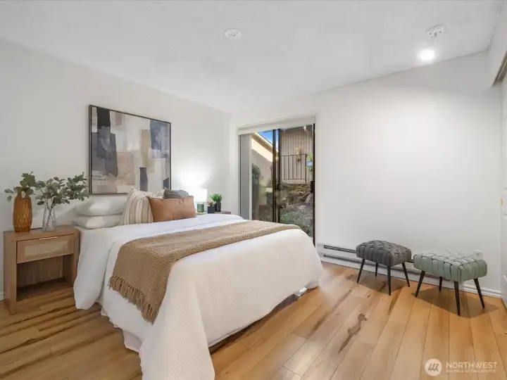 The second bedroom is also good sized and includes a large closet.