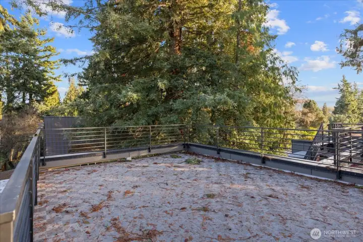 Spacious rooftop deck up above it all.