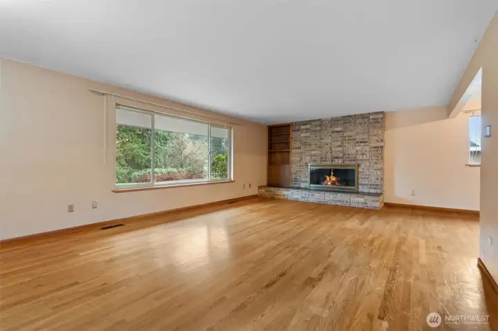 Gas fireplace, a beautiful focus for your living room.