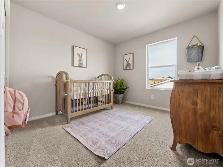 Bedroom, three of three bedrooms.  Finishes and options may vary.