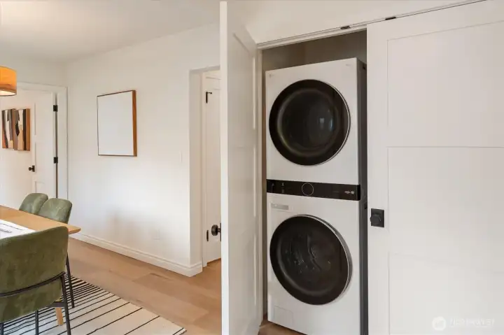 Brand new high efficiency washer & dryer.