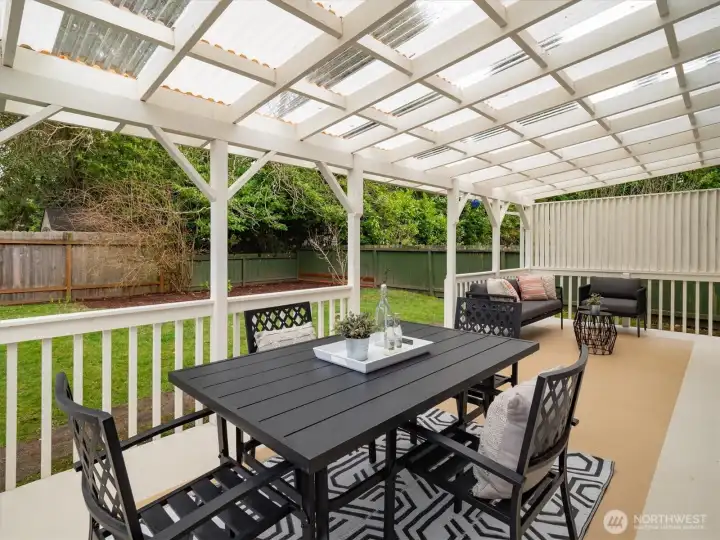 Patio is so large you can entertain and relax!