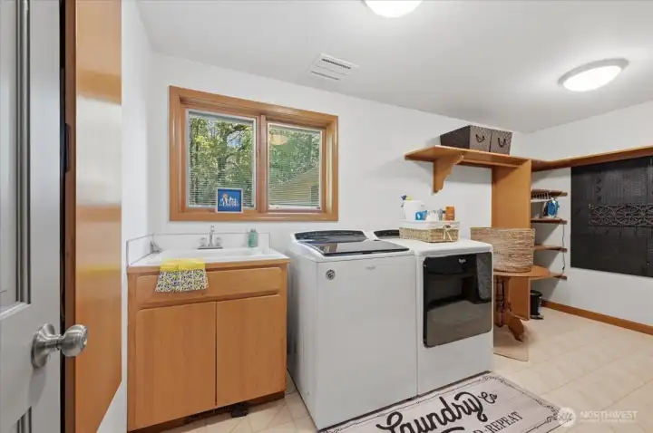 Large Utility room & Pantry located off the Kitchen in the main house.